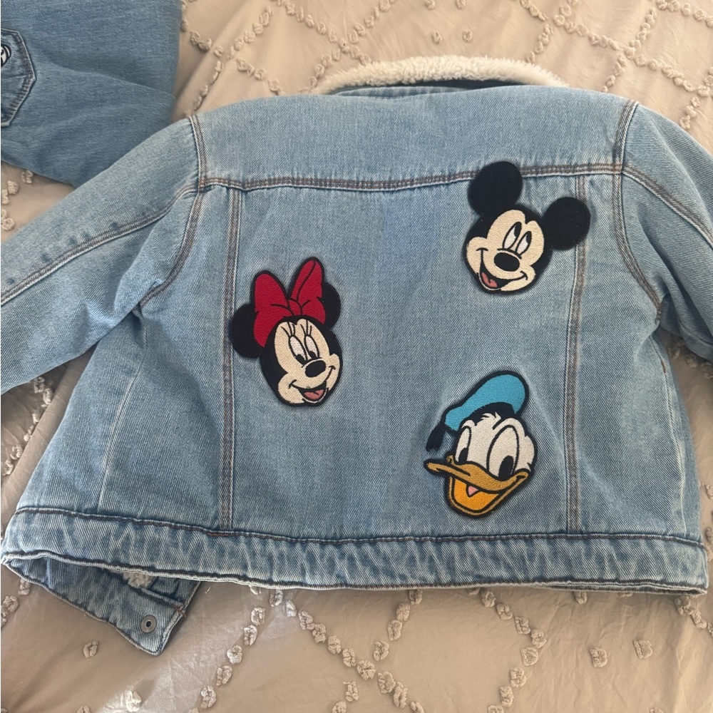 Disney Light Blue Kids Jean Jacket with Character Embroidery